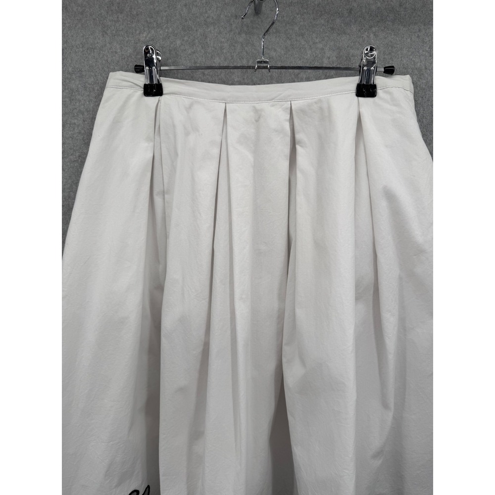 Anthropologie Moulinette Soeurs Skirt Women Eyelet Scalloped Poplin Size 10 - Picture 8 of 14